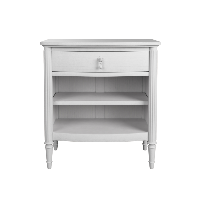 Laura Ashley Bramford 1 Drawer Bedside Chest in Whitewashed Oak - 3222202