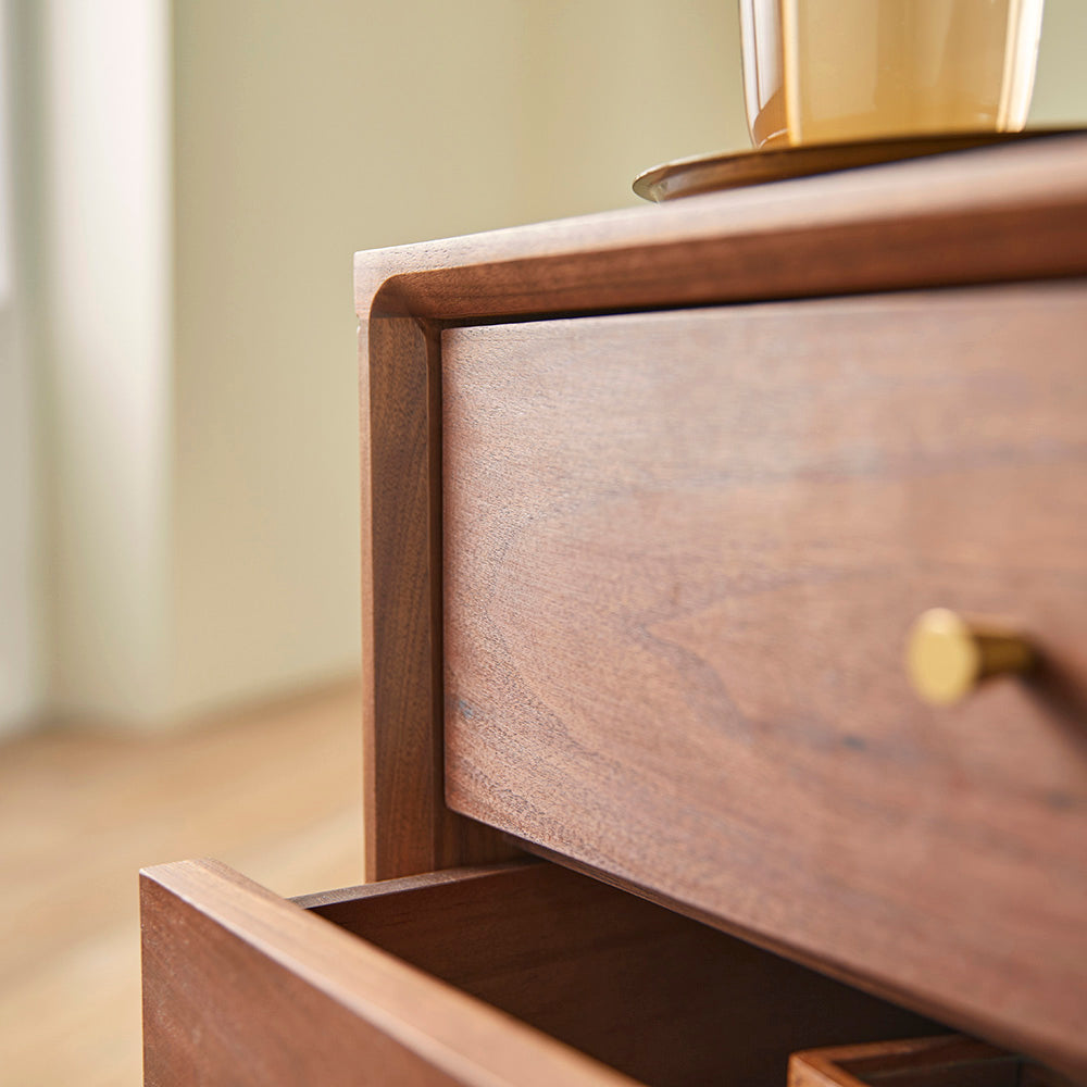 Fishe & Lilly Wright Walnut Bedside Table