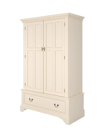 Laura Ashley Clifton 2 Door 1 Drawer Wardrobe in Ivory - 3563929 - White Bear Furnishings
