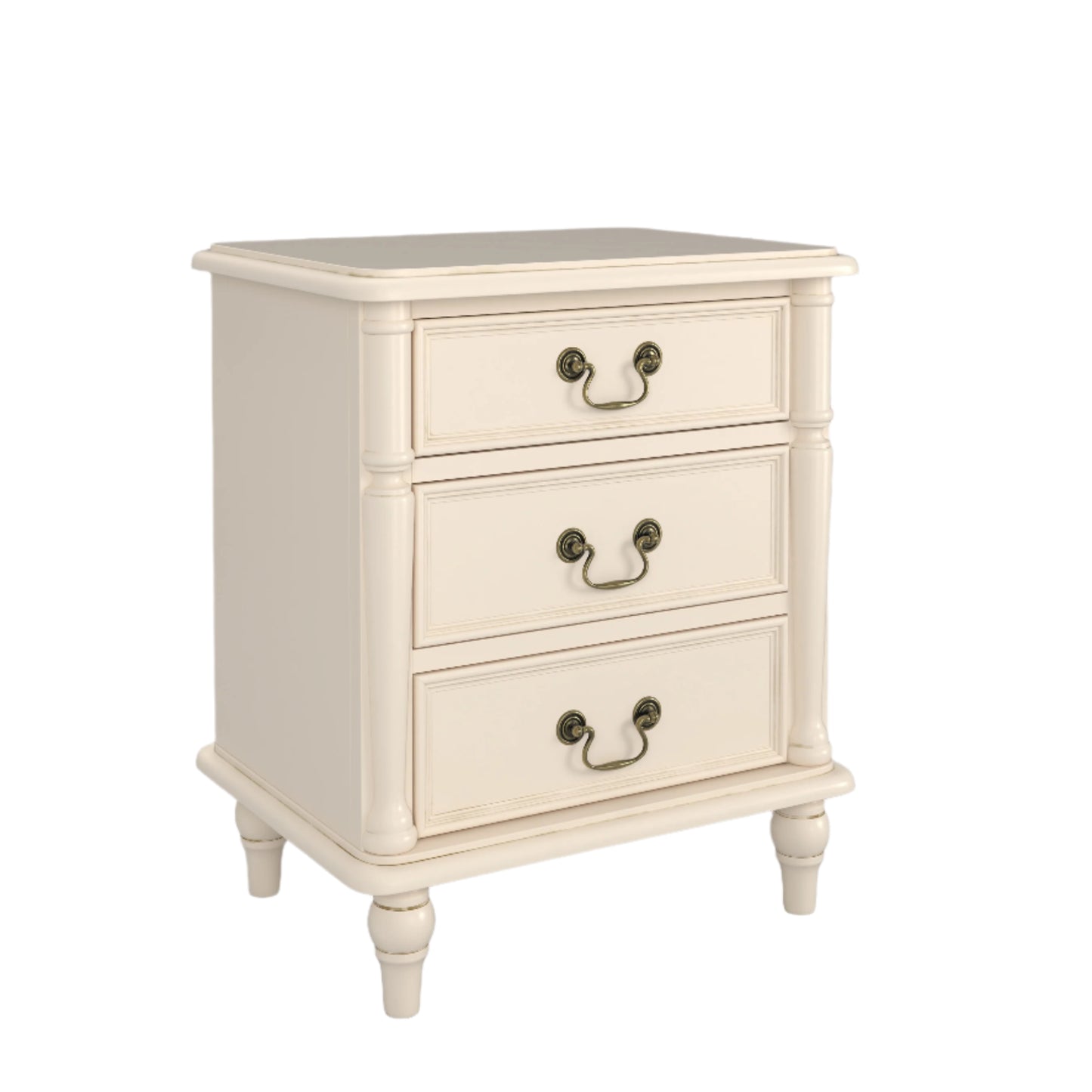 Laura Ashley Clifton 3 Drawer Bedside Chest in Ivory - 3608016 - White Bear Furnishings