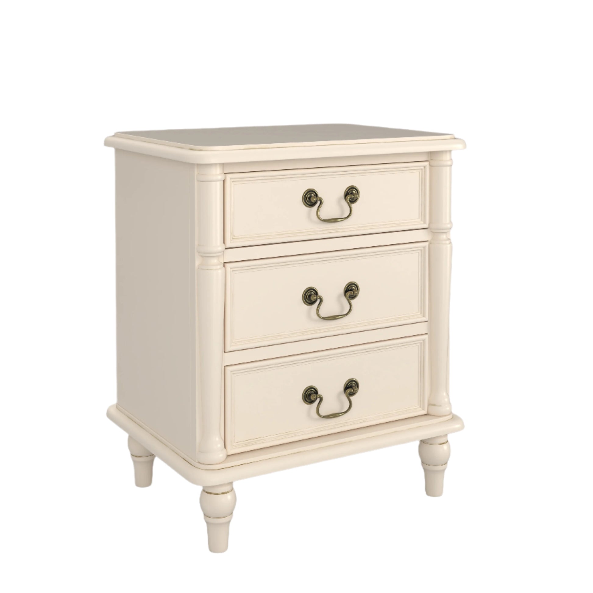 Laura Ashley Clifton 3 Drawer Bedside Chest in Ivory - 3608016 - White Bear Furnishings