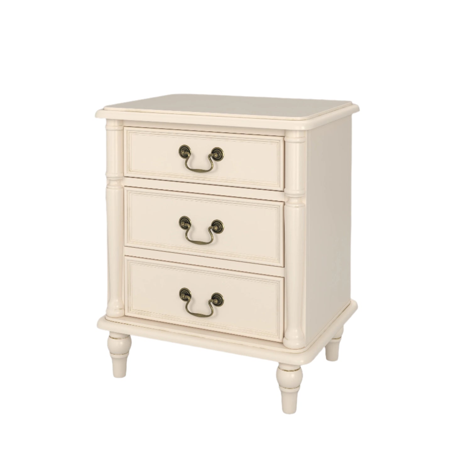 Laura Ashley Clifton 3 Drawer Bedside Chest in Ivory - 3608016 - White Bear Furnishings