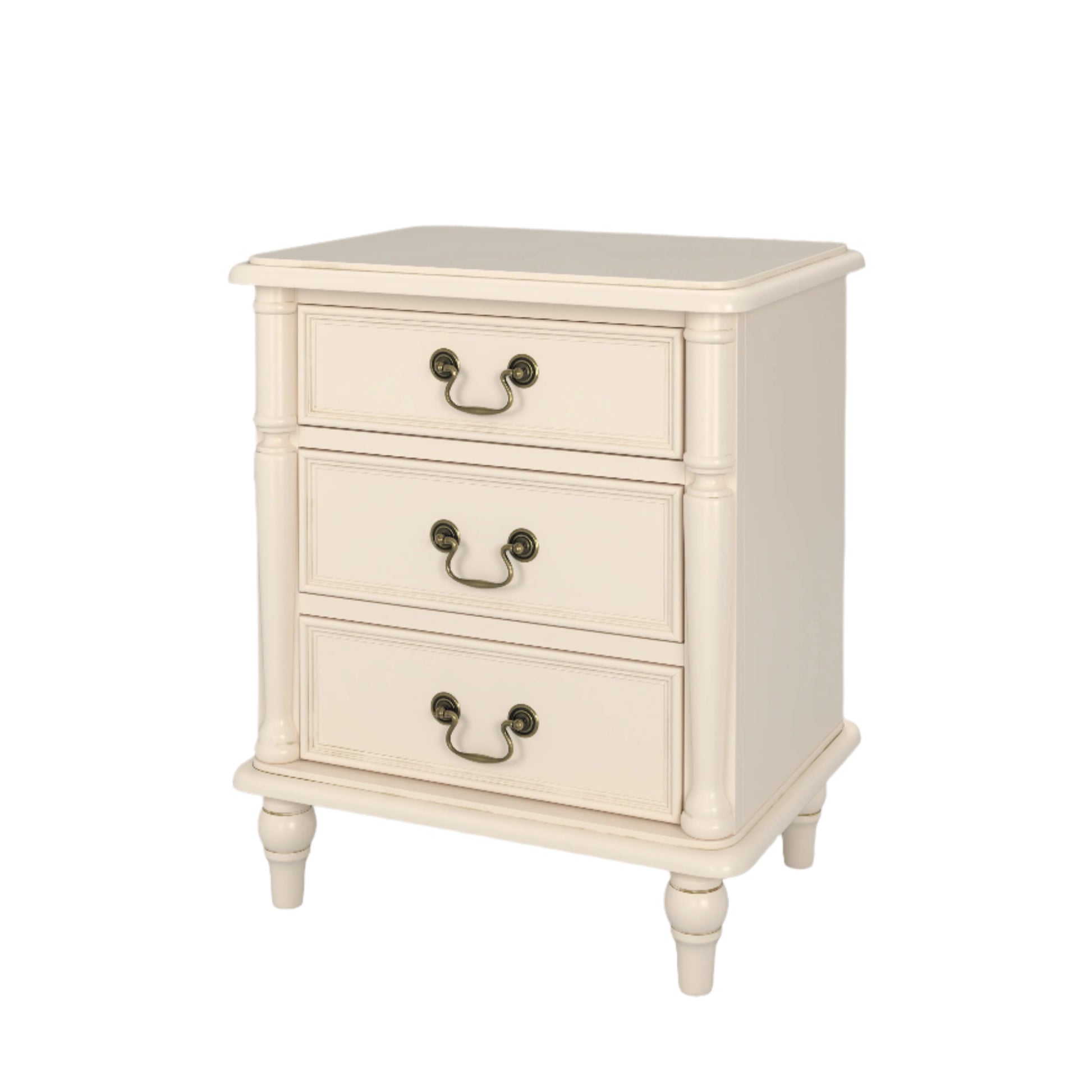 Laura Ashley Clifton 3 Drawer Bedside Chest in Ivory - 3608016 - White Bear Furnishings