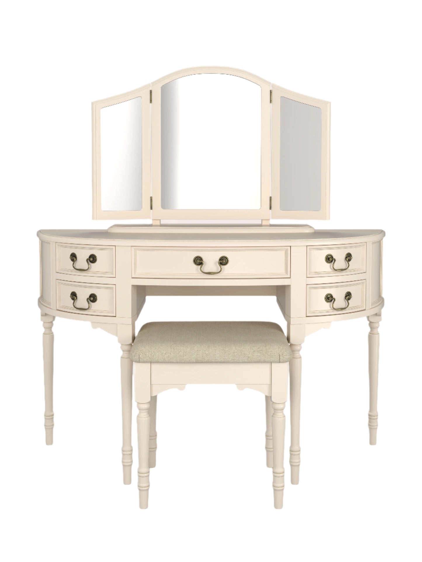 Laura Ashley Clifton Dressing Table and Stool Set in Ivory - 3563877 - White Bear Furnishings