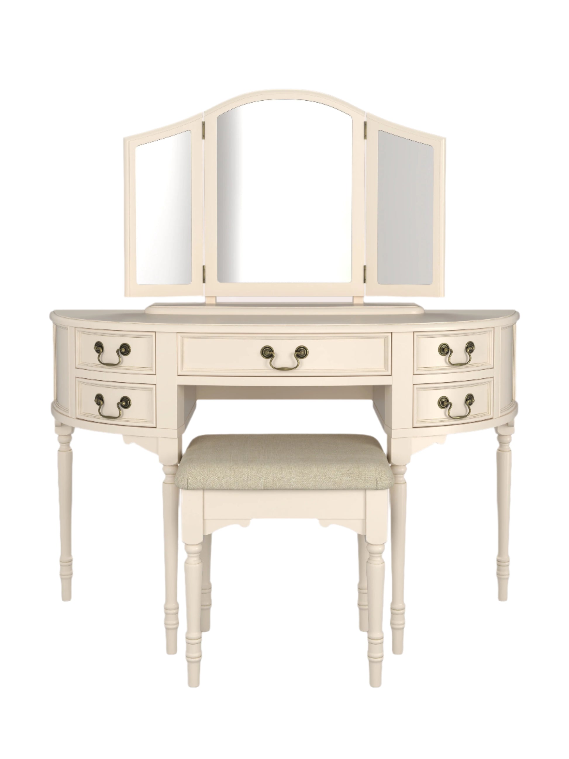 Laura Ashley Clifton Dressing Table and Stool Set in Ivory - 3563877 - White Bear Furnishings