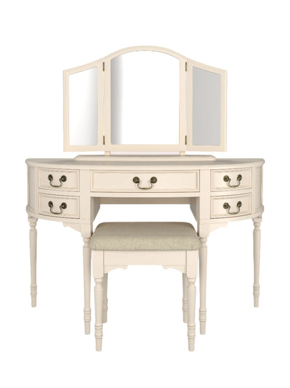 Laura Ashley Clifton Dressing Table and Stool Set in Ivory - 3563877 - White Bear Furnishings