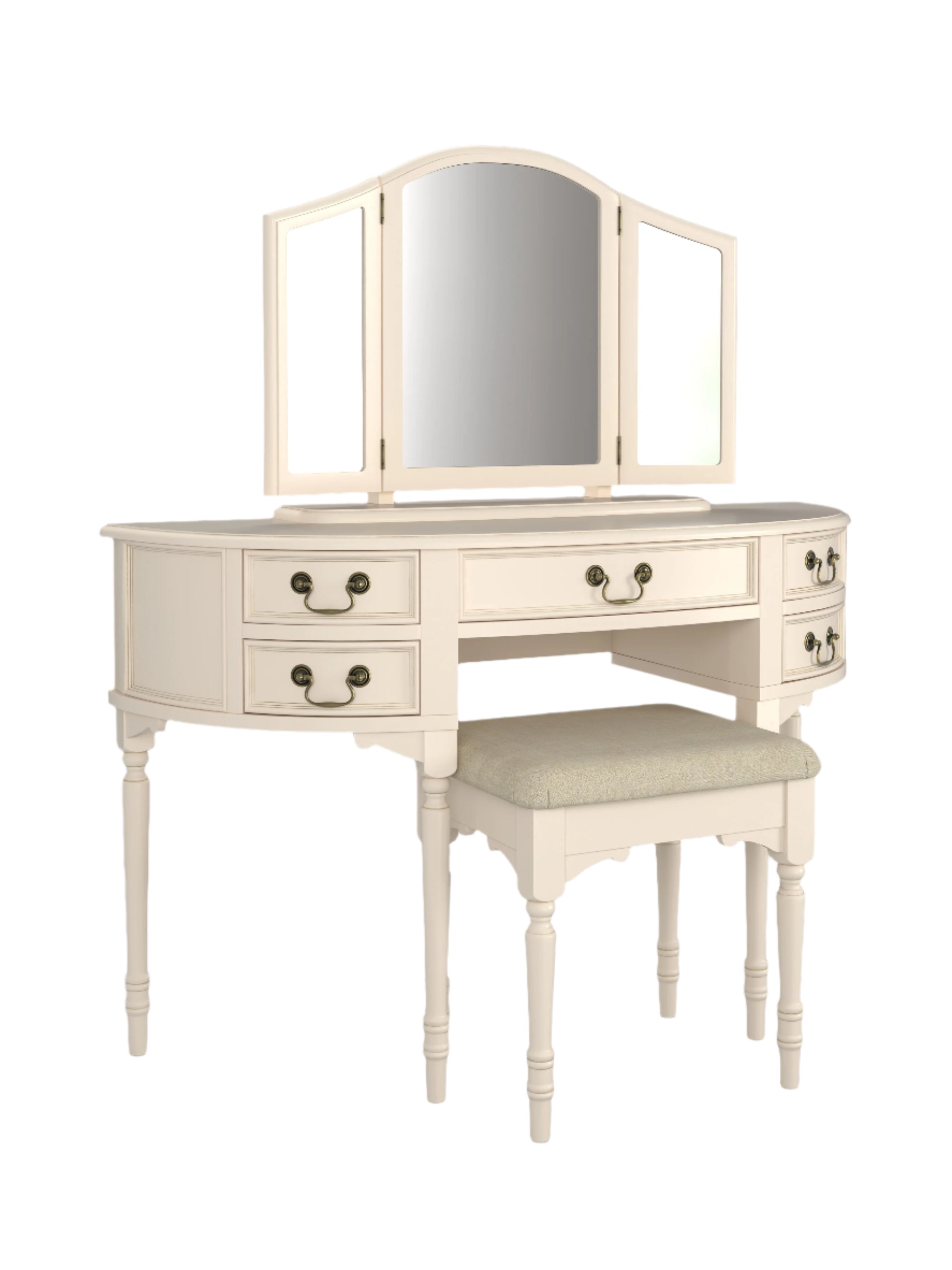 Laura Ashley Clifton Dressing Table and Stool Set in Ivory - 3563877 - White Bear Furnishings