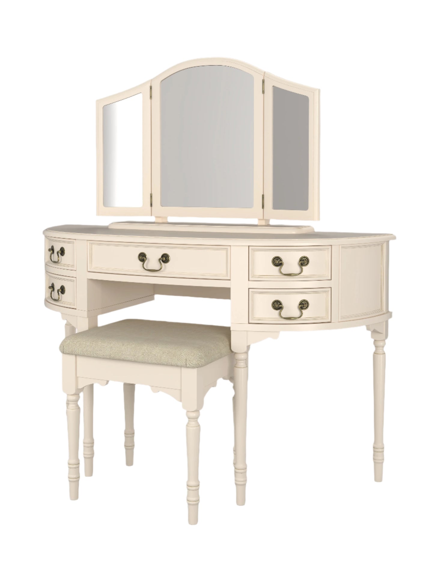 Laura Ashley Clifton Dressing Table and Stool Set in Ivory - 3563877 - White Bear Furnishings