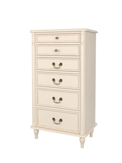 Laura Ashley Clifton 6 Drawer Tall Chest in Ivory - 3563889 - White Bear Furnishings