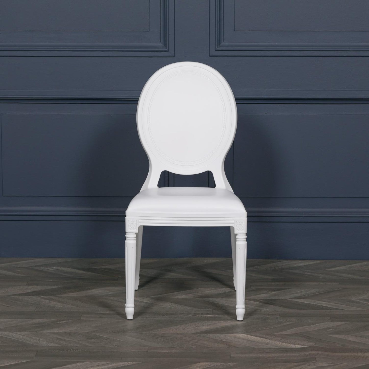 [Set of 2] Maison Reproductions White Louis Dining Chairs - DEC921