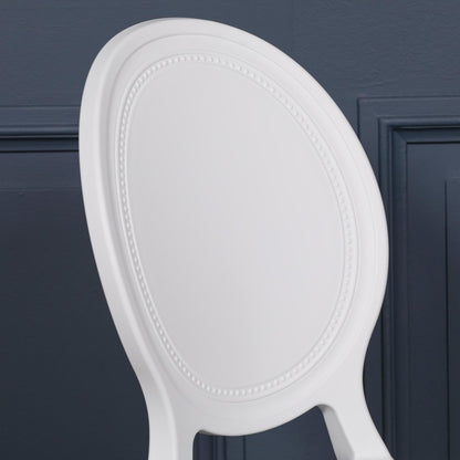 [Set of 2] Maison Reproductions White Louis Dining Chairs - DEC921