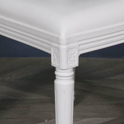 [Set of 2] Maison Reproductions White Louis Dining Chairs - DEC921