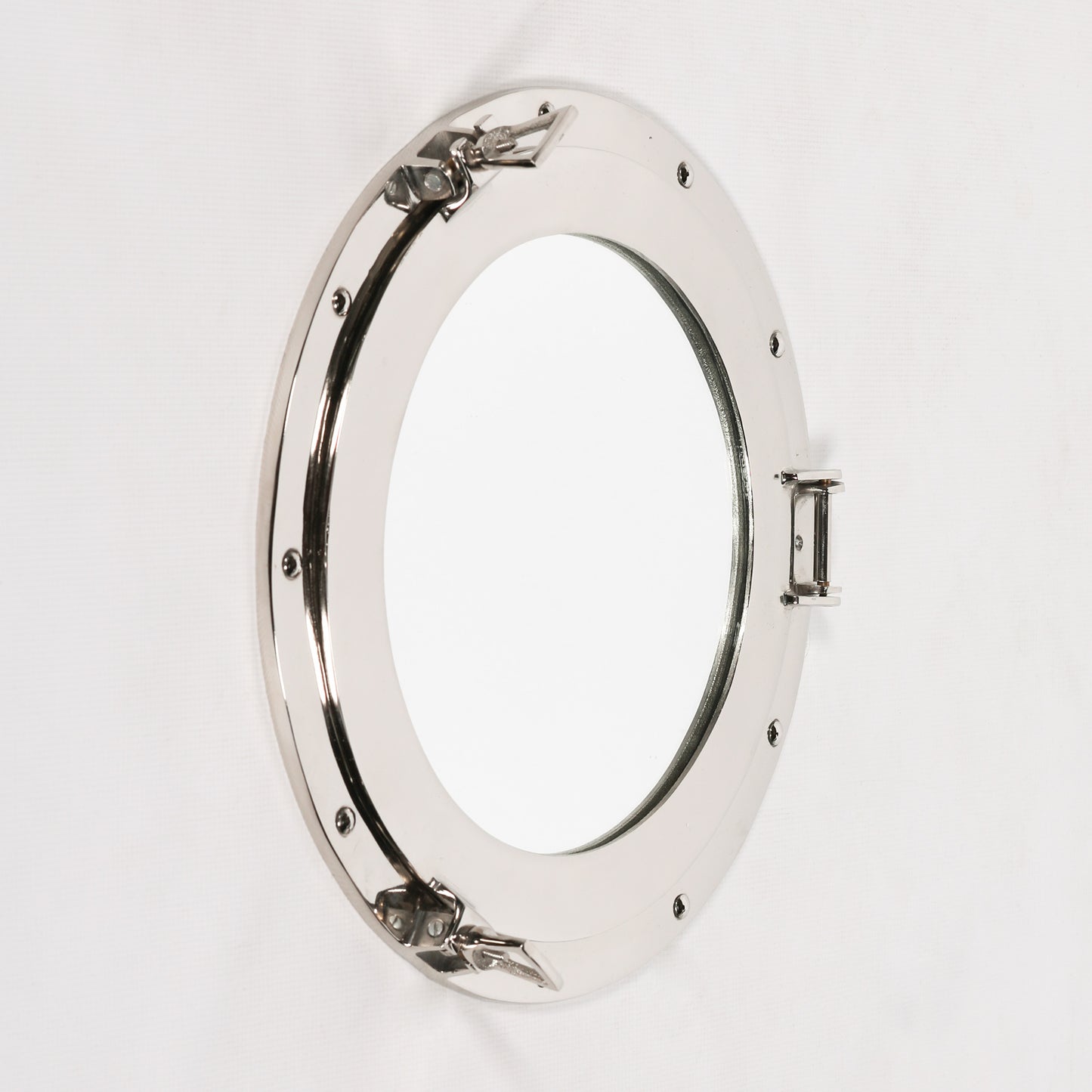 Medium Handcrafted Polished Port Hole Mirror - FM61
