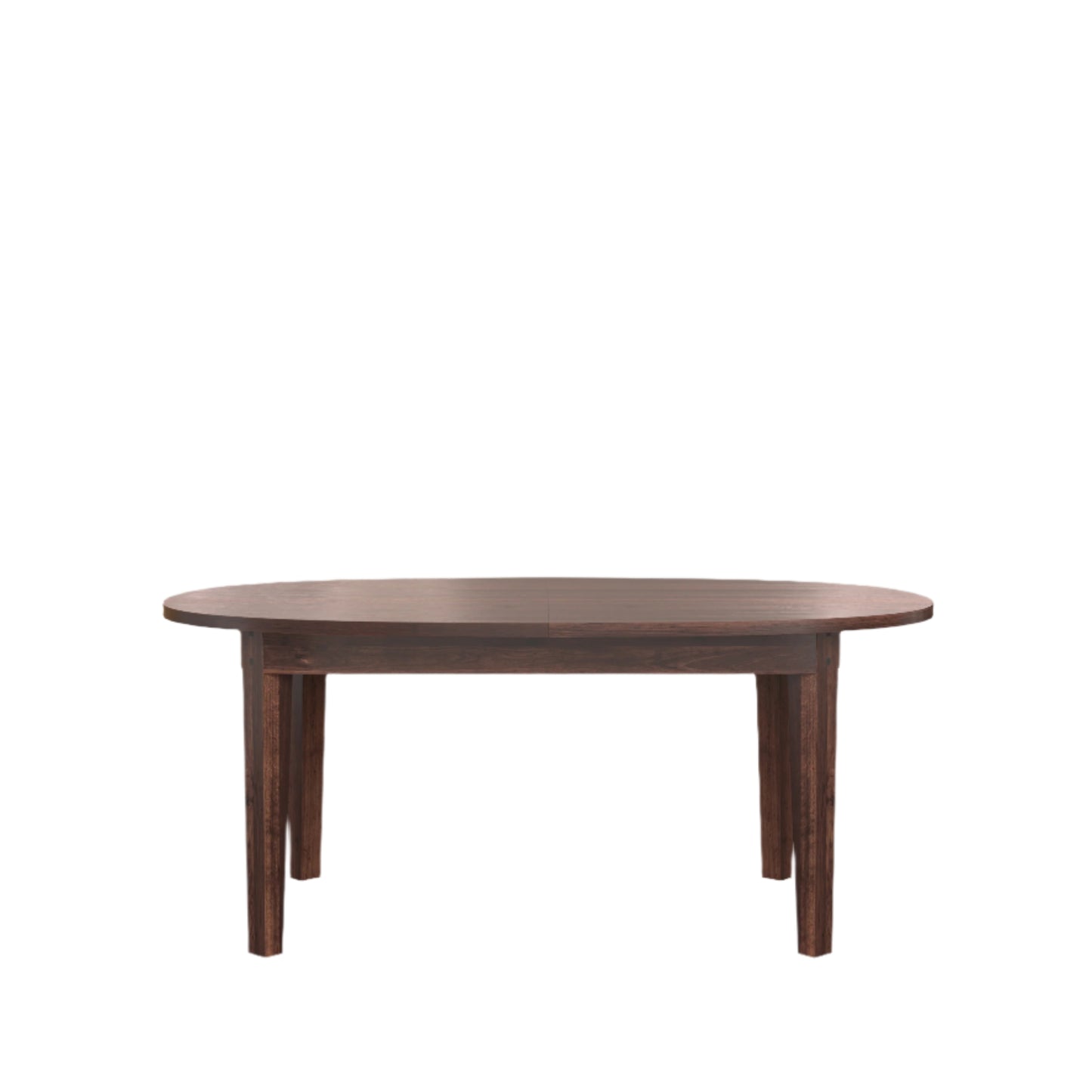 dark brown oval dining table