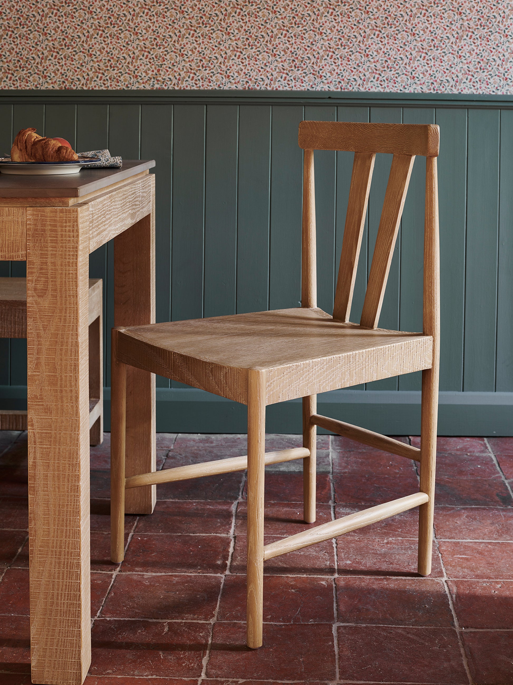 Laura Ashley Braystone Pair of Oak Dining Chairs - 3251002 - White Bear Furnishings