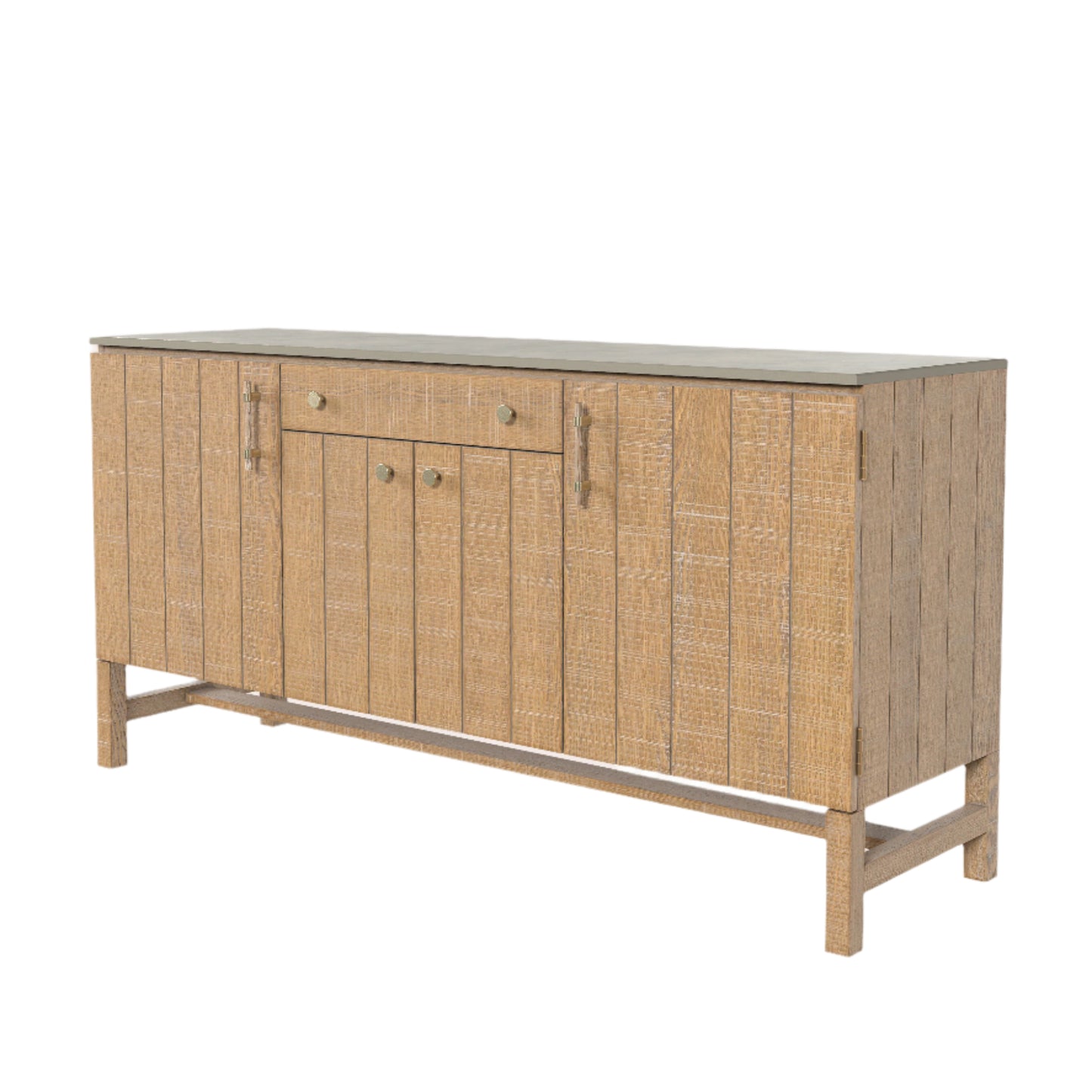 Laura Ashley Braystone Washed Oak 4 Door 1 Drawer Sideboard - 3251004