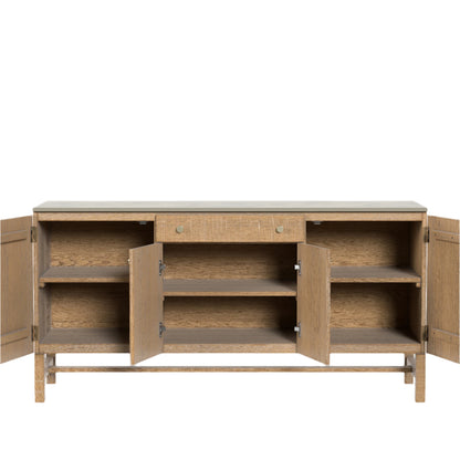 Laura Ashley Braystone Washed Oak 4 Door 1 Drawer Sideboard - 3251004