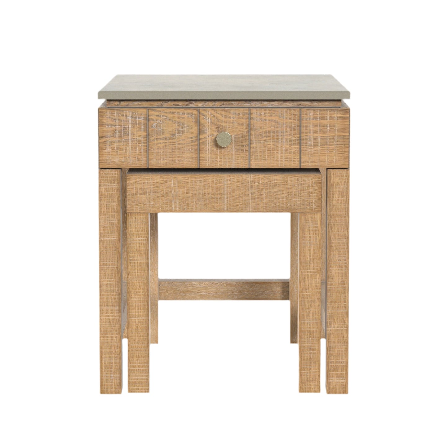 Laura Ashley Braystone Washed Oak 1 Drawer Nest of Tables - 3251007