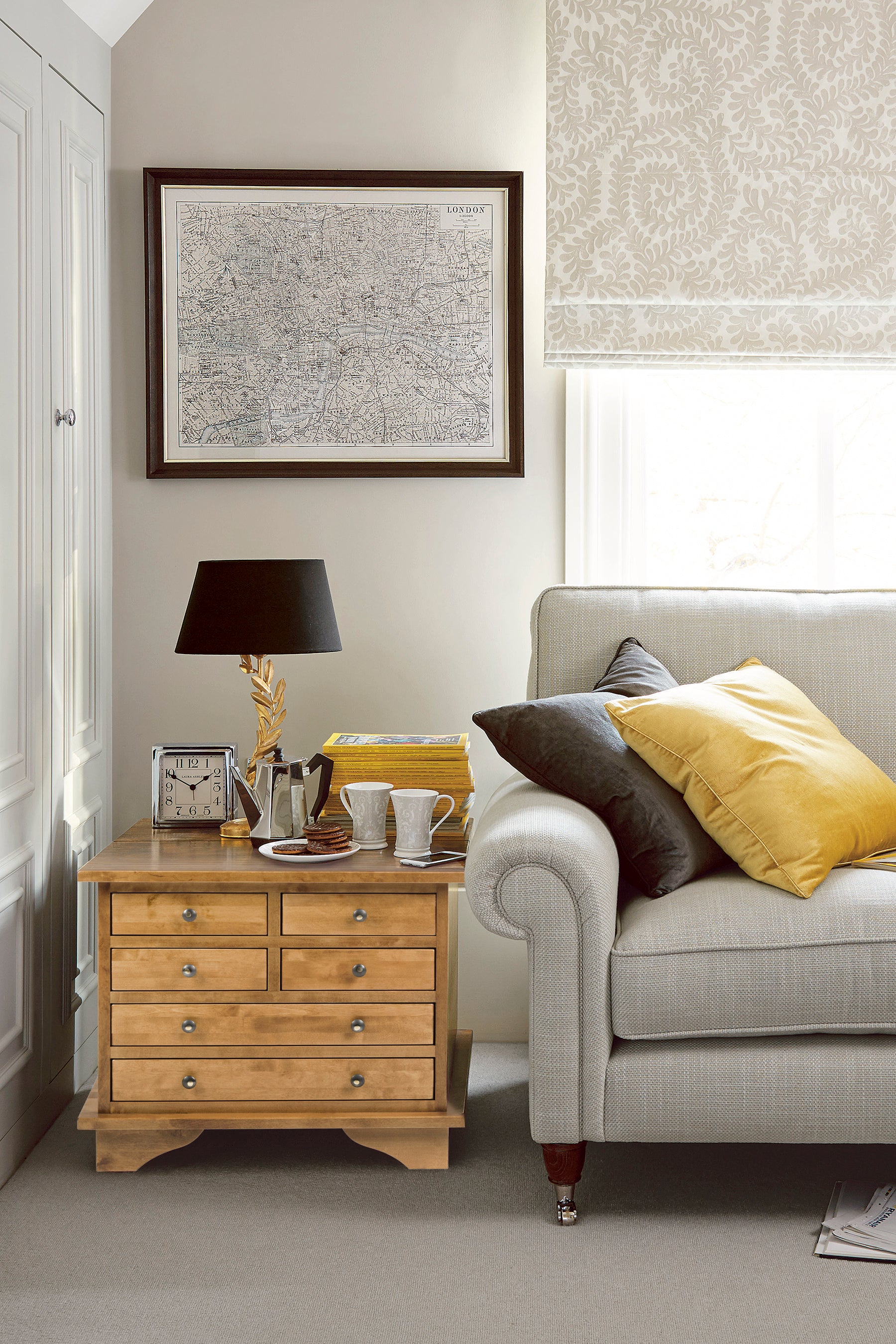 Laura Ashley 6 Drawer Side Table in Honey - 3167496 - White Bear Furnishings