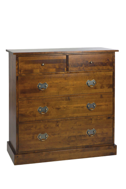 Laura Ashley Garrat 2+3 Drawer Chest in Dark Chestnut - 3561205 - White Bear Furnishings