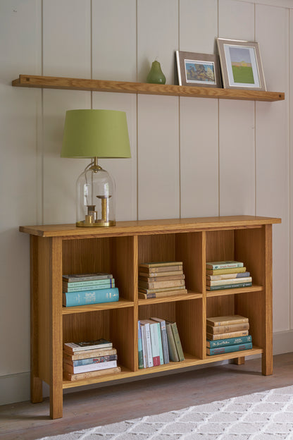 Laura Ashley Milton Low Bookcase in Oak - 3652110
