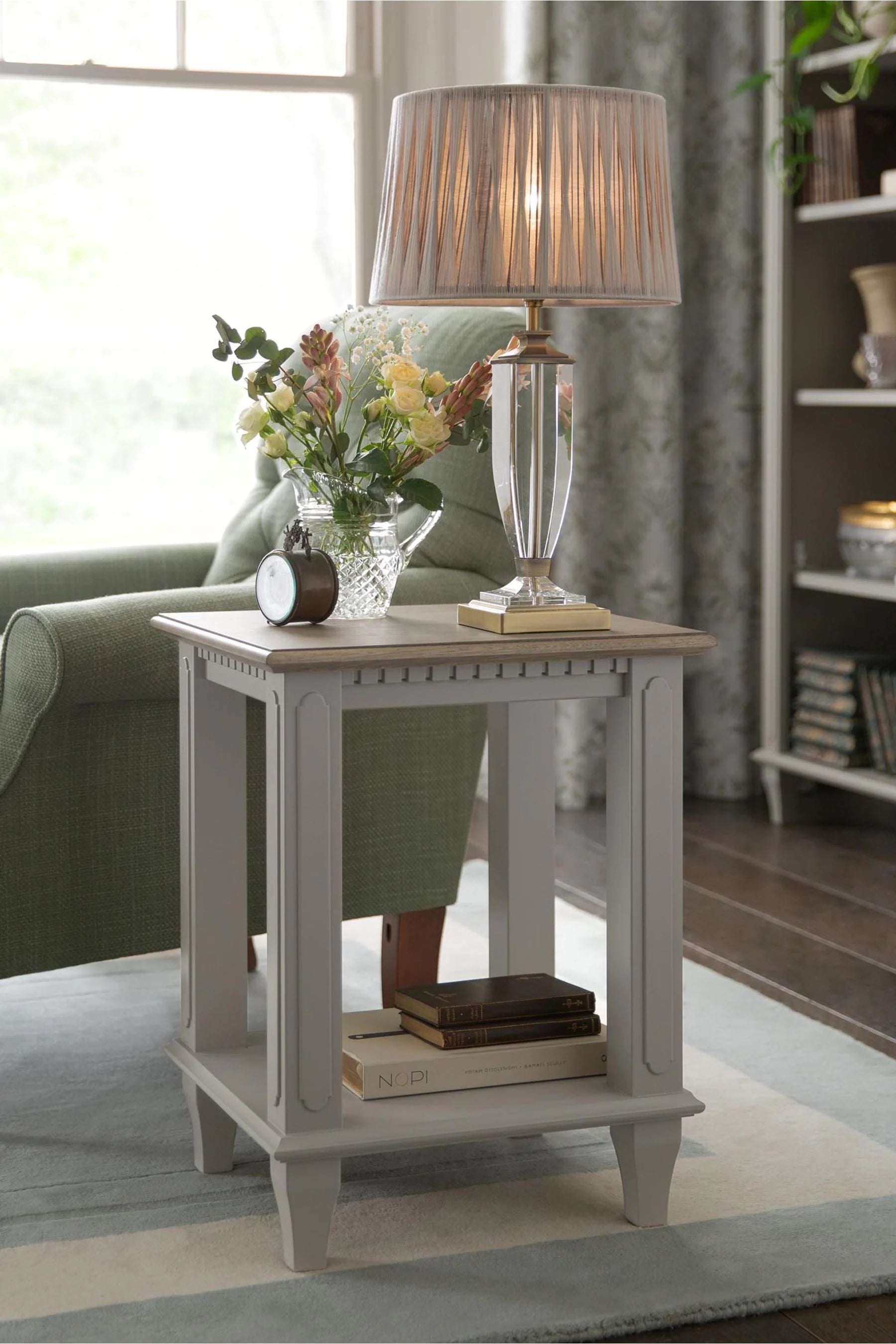 Laura Ashley hanover Side Table in Pale French Grey - ???? - White Bear Furnishings