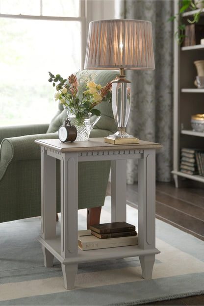 Laura Ashley hanover Side Table in Pale French Grey - ???? - White Bear Furnishings