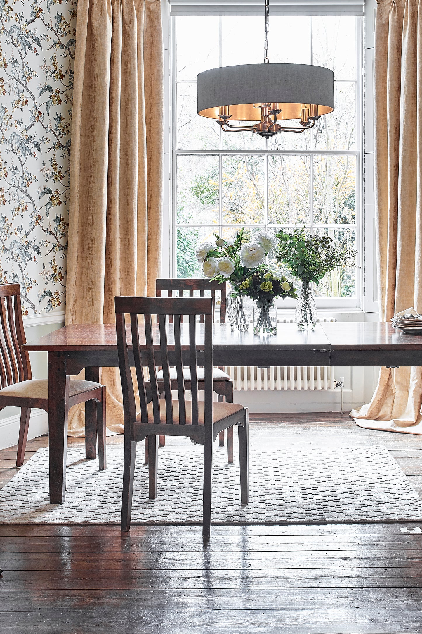 Laura Ashley Garrat Pair of Dining Chairs in Dark Chestnut - 3345140 - White Bear Furnishings