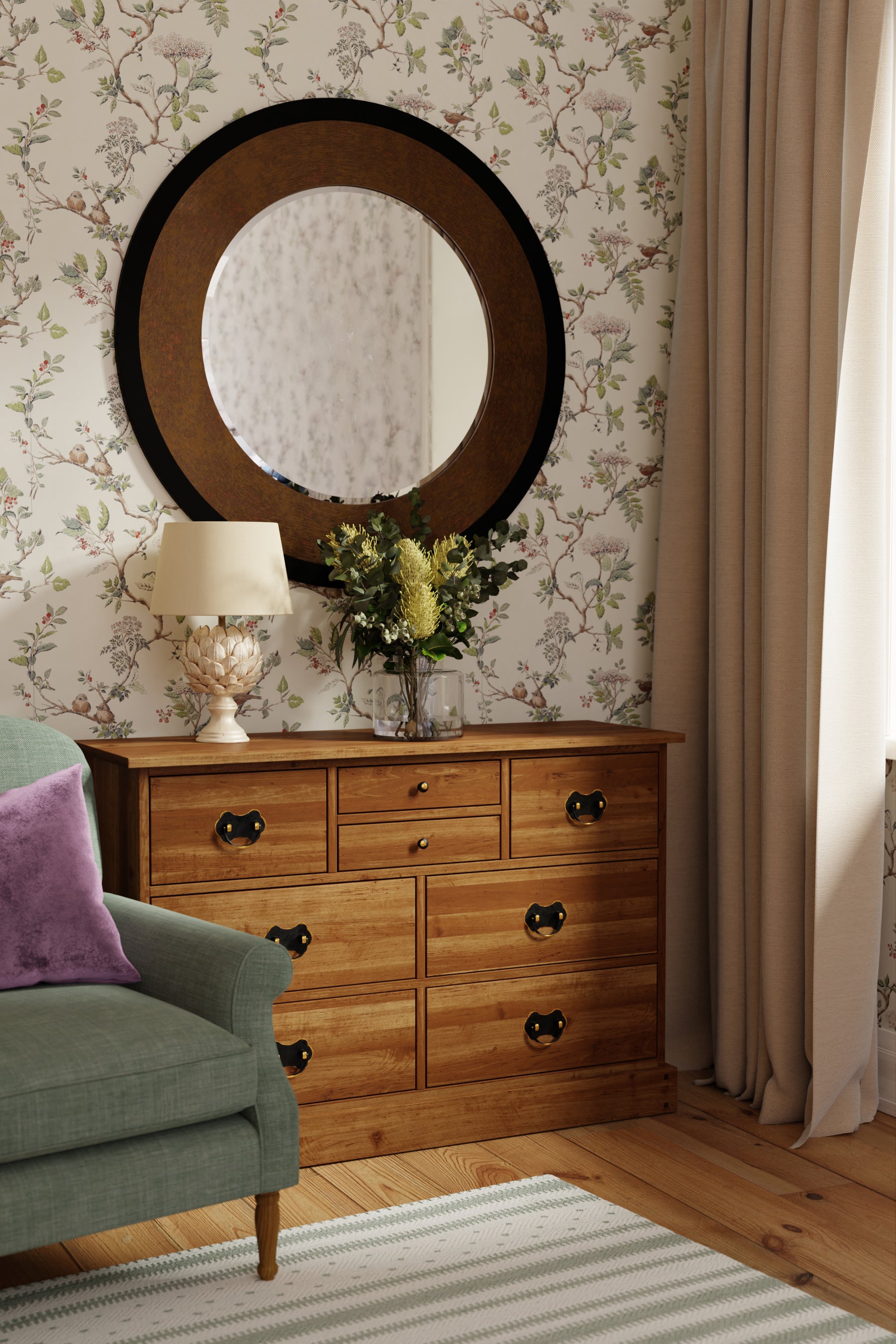 Laura Ashley Garrat 4+4 Drawer Chest in Honey - 3167408 - White Bear Furnishings