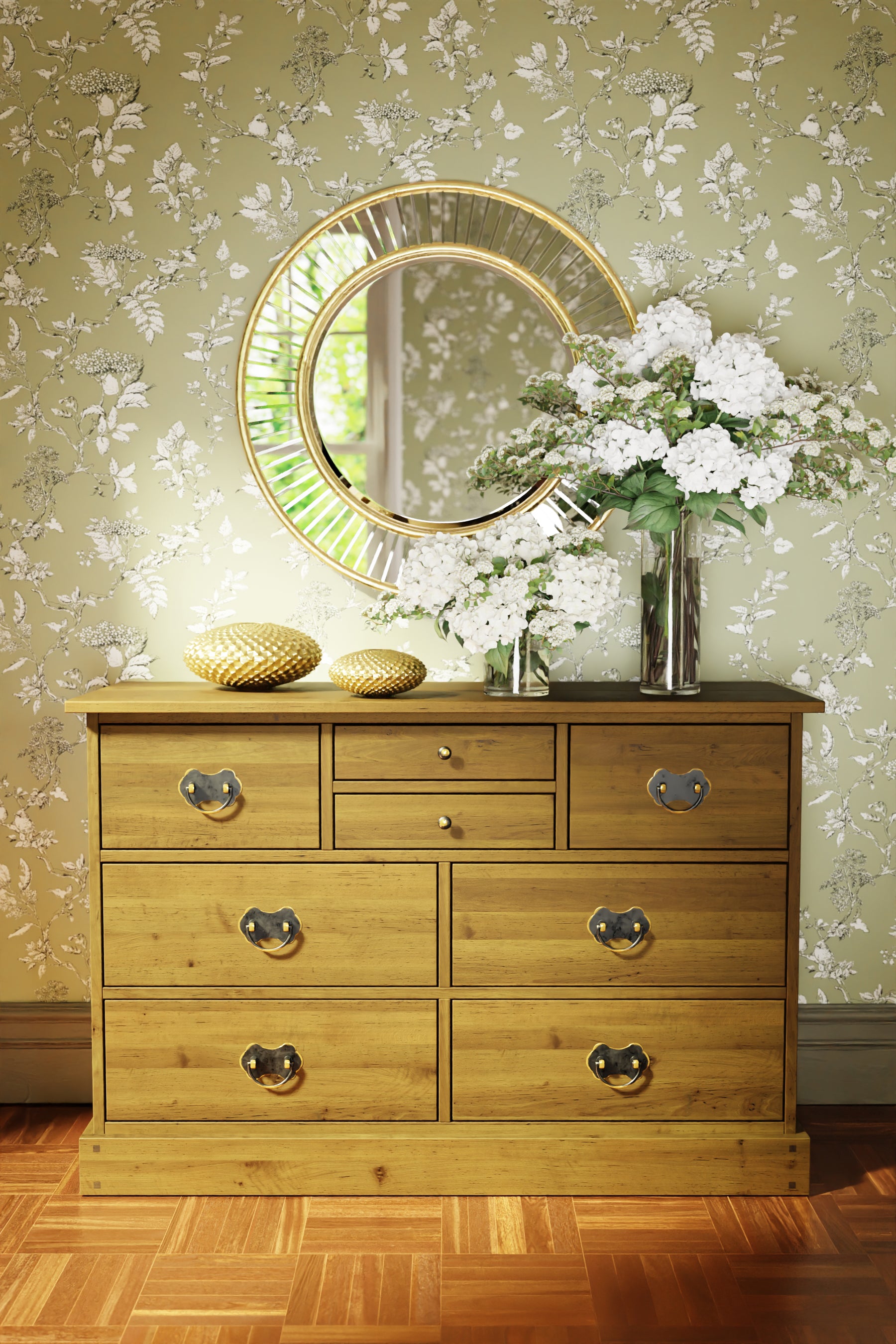 Laura Ashley Garrat 4+4 Drawer Chest in Honey - 3167408 - White Bear Furnishings
