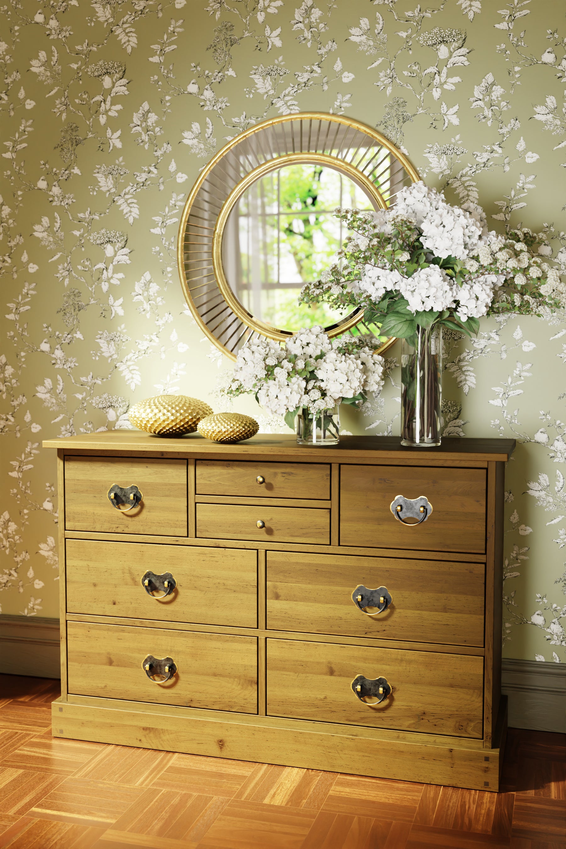 Laura Ashley Garrat 4+4 Drawer Chest in Honey - 3167408 - White Bear Furnishings