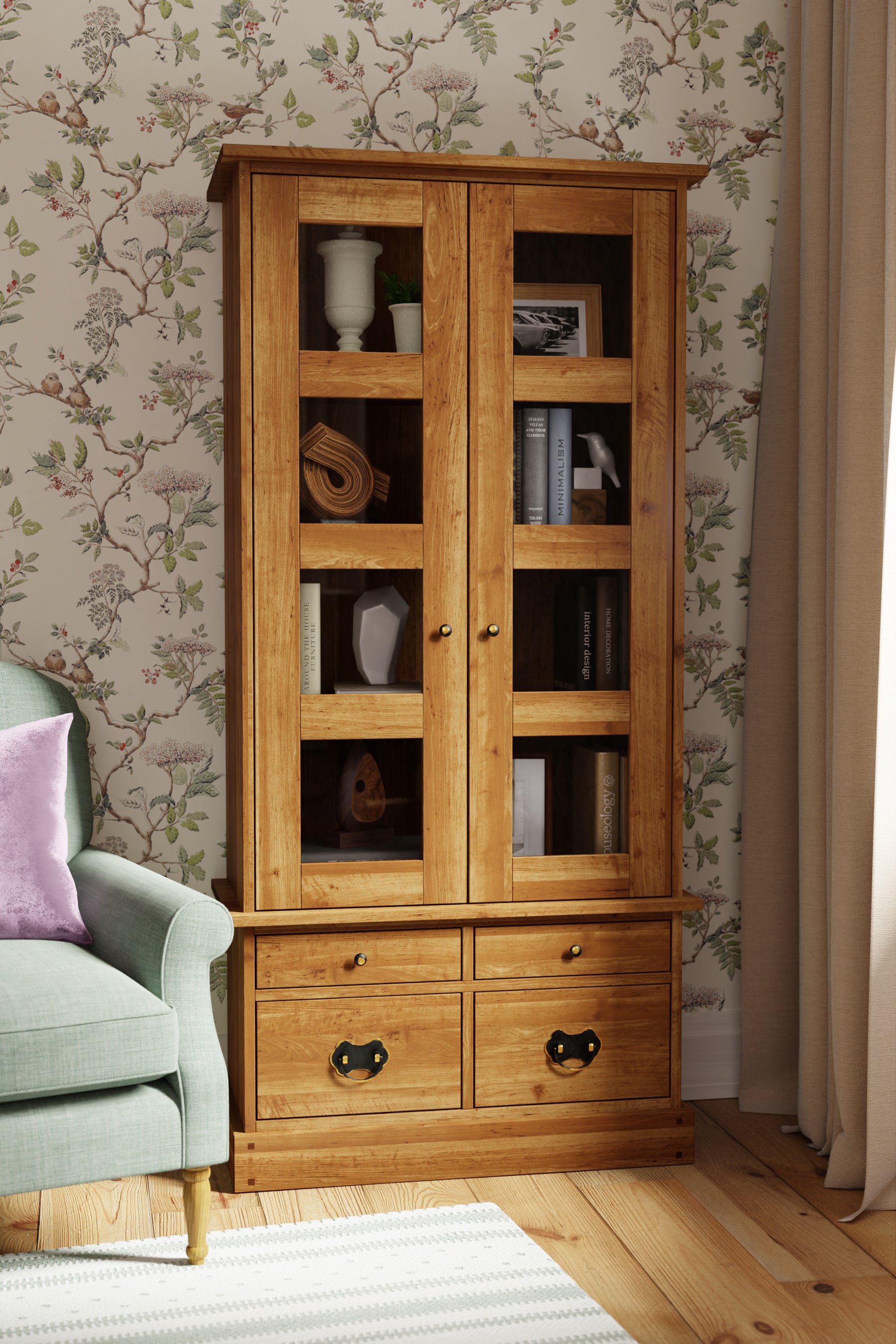 Laura Ashley 2 Door 4 Drawer Display Unit in Honey - 3167564 - White Bear Furnishings