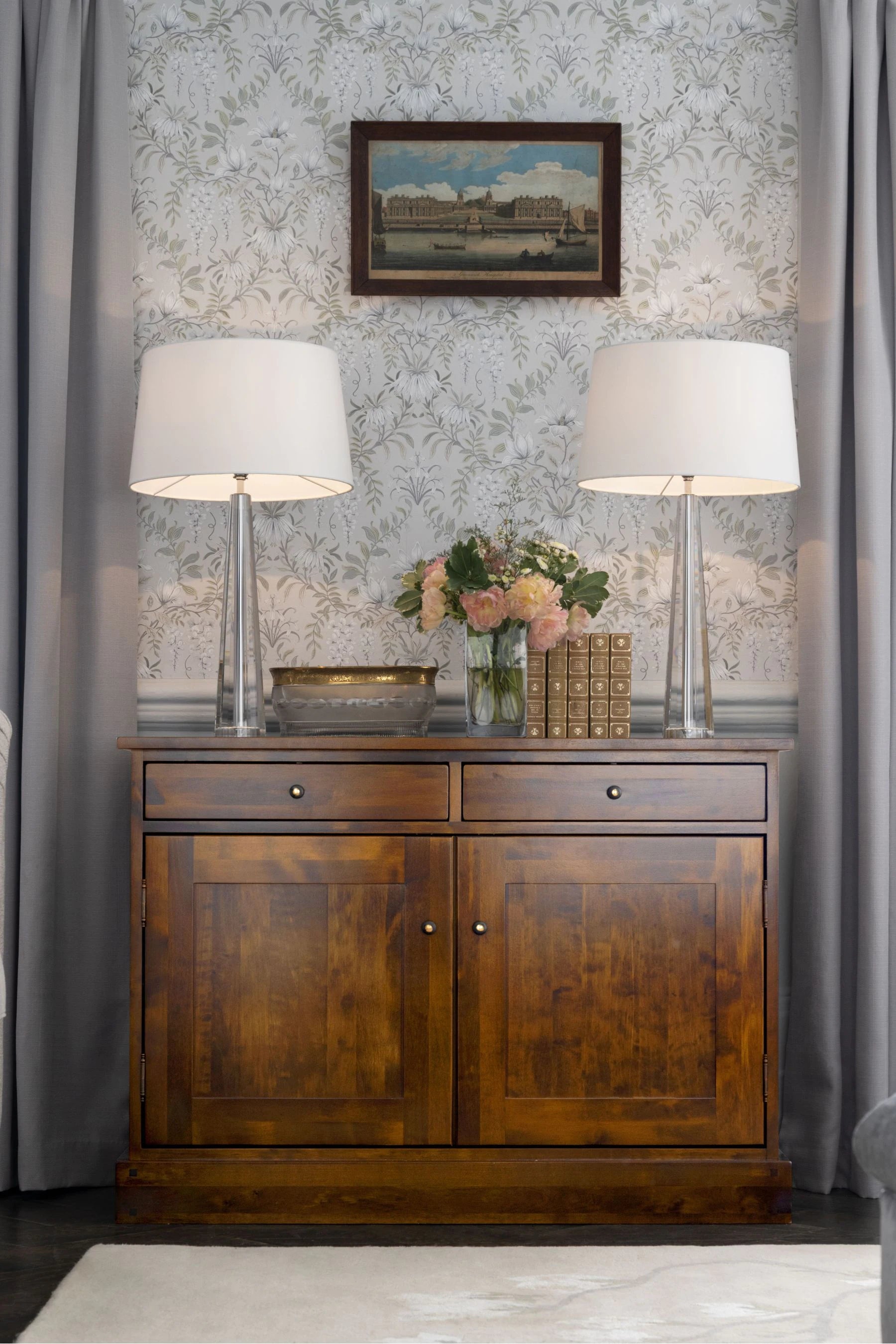 Laura Ashley Garrat 2 Door 2 Drawer Sideboard in Dark Chestnut - 3394844 - White Bear Furnishings