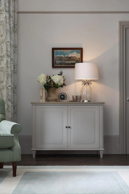 Laura Ashley Hanover 2 Door Sideboard in Pale French Grey - 3746916 - White Bear Furnishings