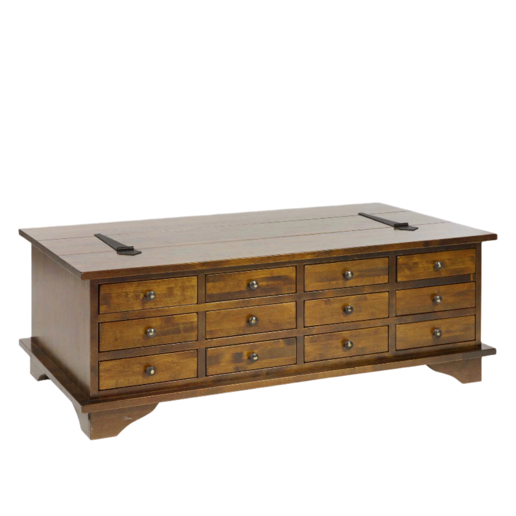 Laura Ashley Garrat 12 Drawer Coffee Table in Dark Chestnut - 1181890 - White Bear Furnishings