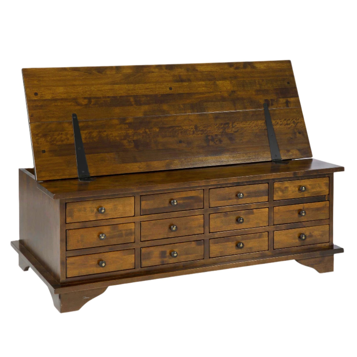 Laura Ashley Garrat 12 Drawer Coffee Table in Dark Chestnut - 1181890 - White Bear Furnishings