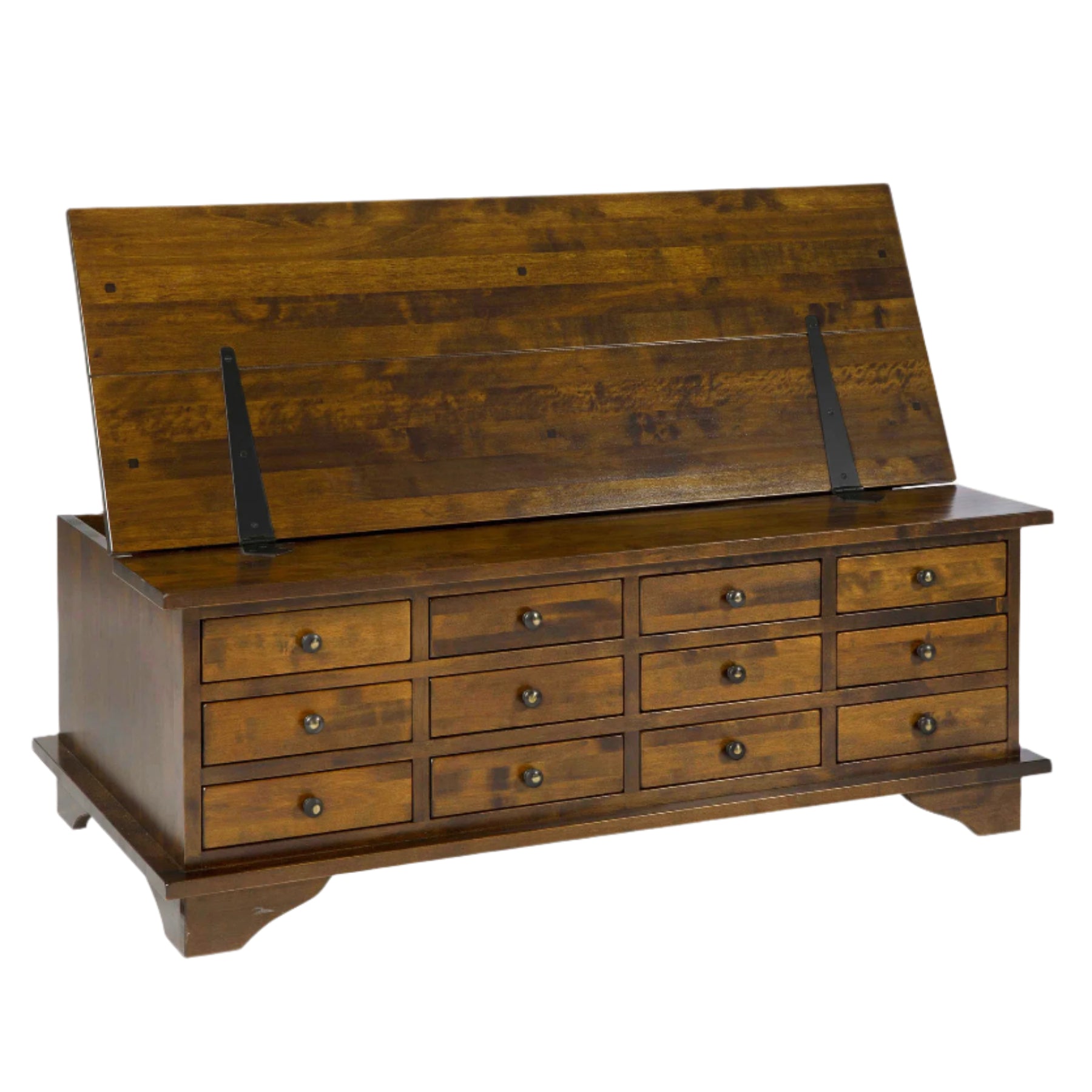 Laura Ashley Garrat 12 Drawer Coffee Table in Dark Chestnut - 1181890 - White Bear Furnishings