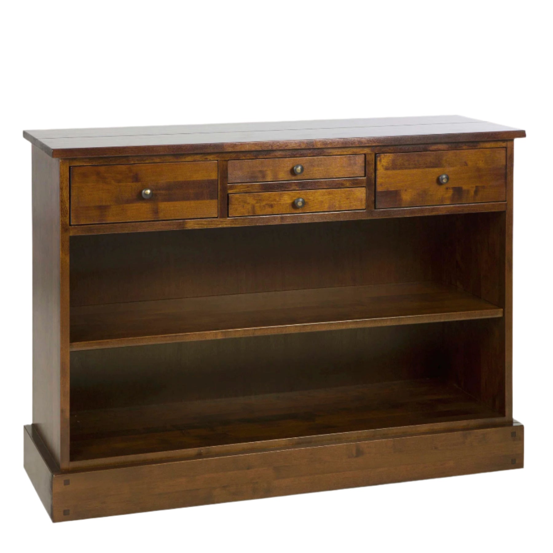 Laura Ashley Garrat 4 Drawer Console Table in Dark Chestnut - 3395731 - White Bear Furnishings