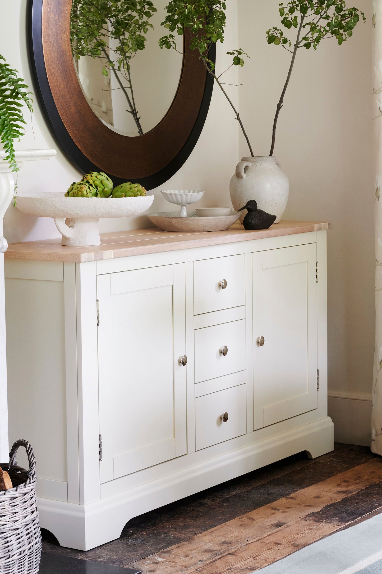 Laura Ashley Dorset 2 Door 3 Drawer Sideboard in White - 3691997 - White Bear Furnishings