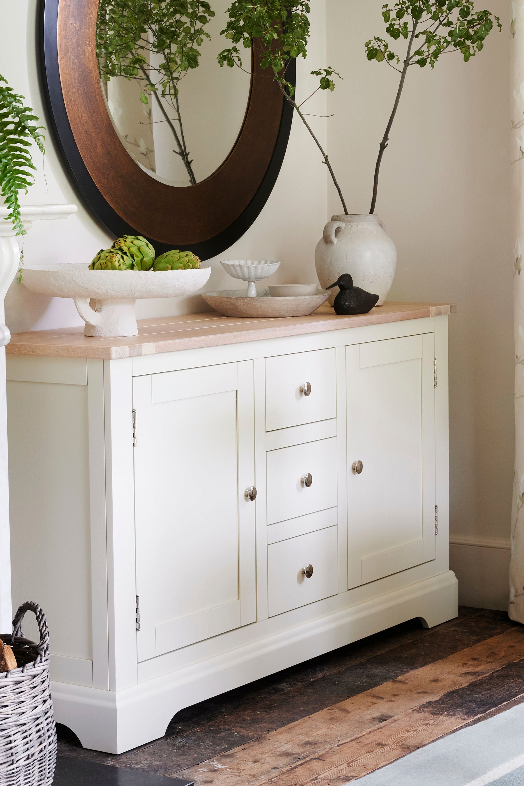 Laura Ashley Dorset 2 Door 3 Drawer Sideboard in White - 3691997 - White Bear Furnishings