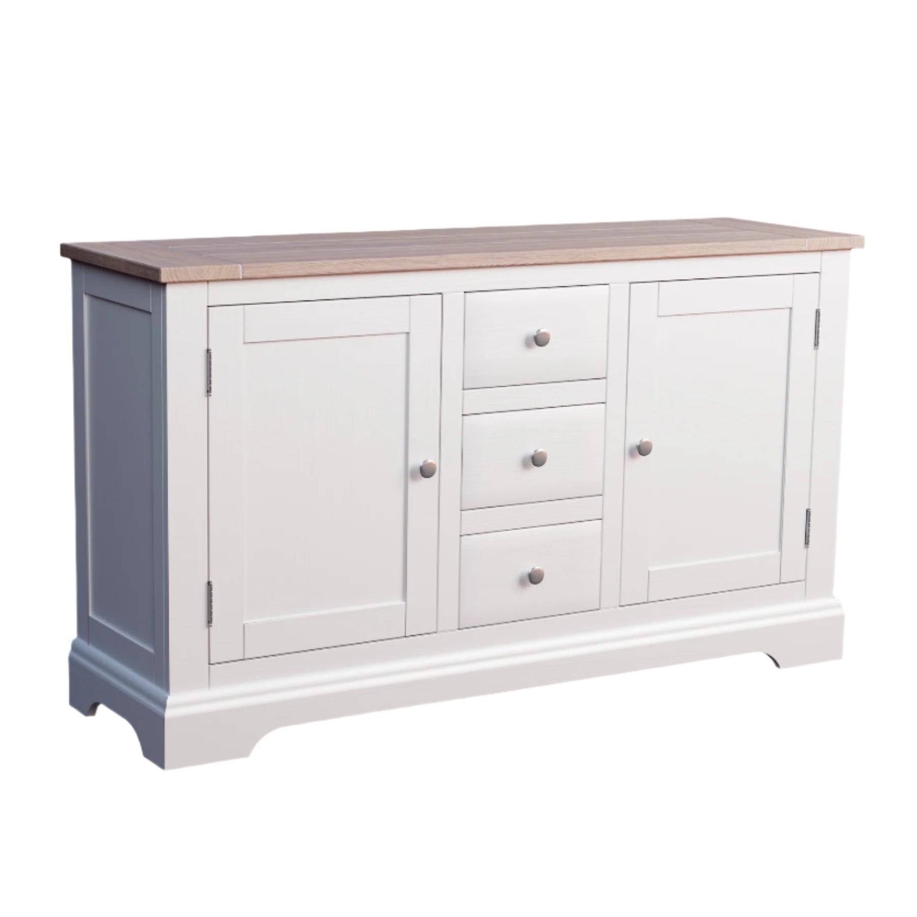 Laura Ashley Dorset 2 Door 3 Drawer Sideboard in White - 3691997 - White Bear Furnishings