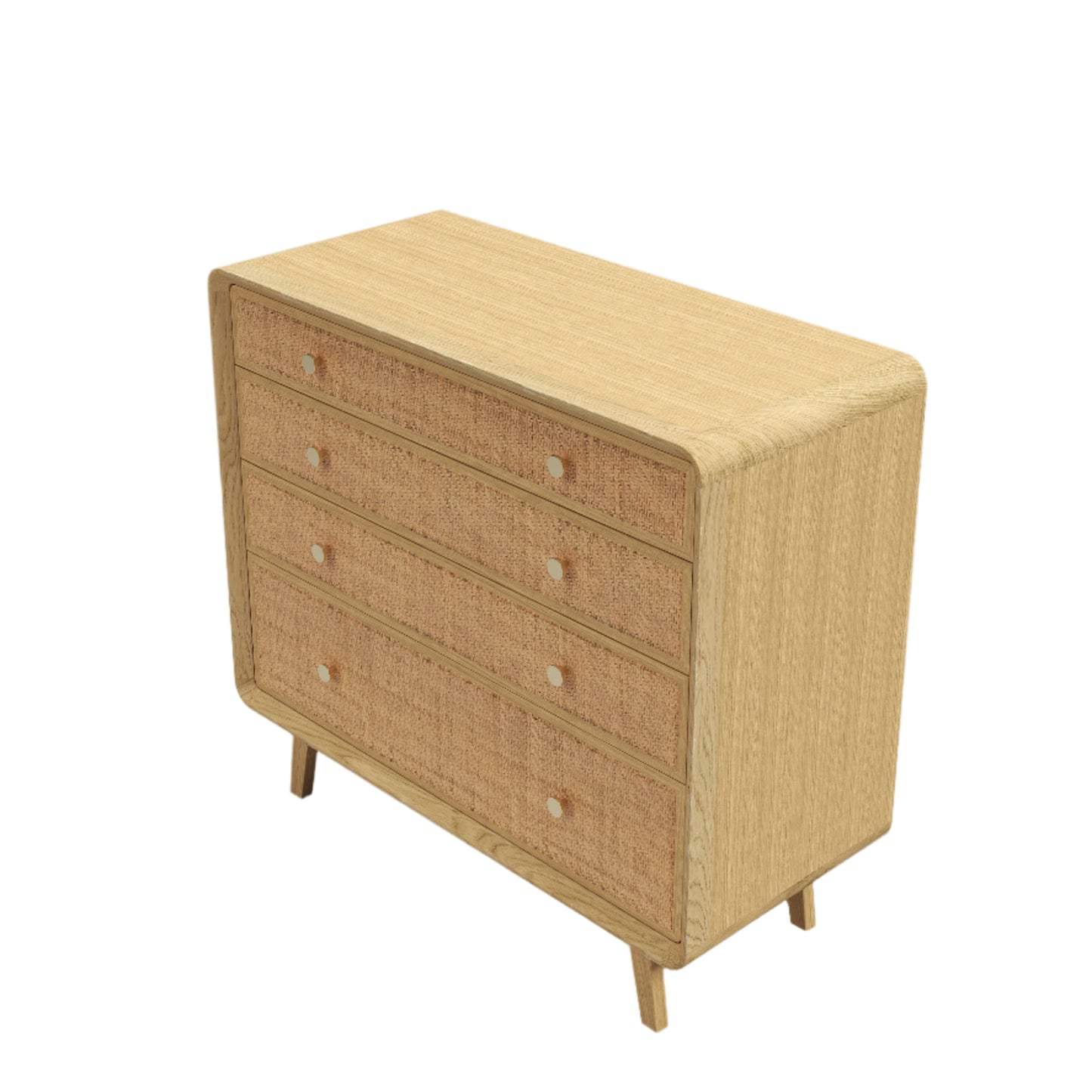Laura Ashley Millen 4 Drawer Chest in Oak - 3331003