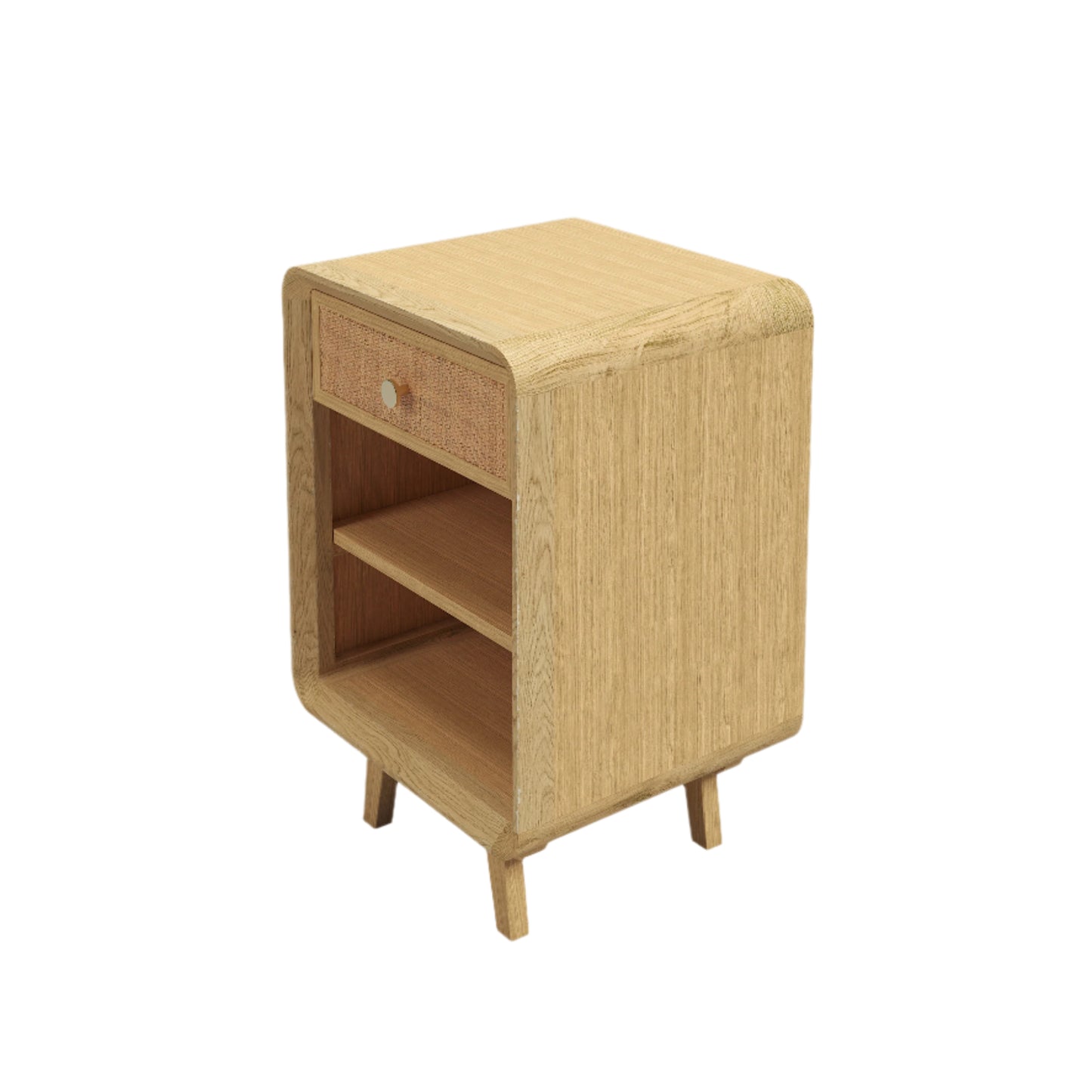 Laura Ashley Millen 1 Drawer Bedside Chest in Oak - 3331004