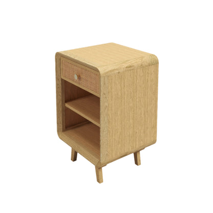 Laura Ashley Millen 1 Drawer Bedside Chest in Oak - 3331004