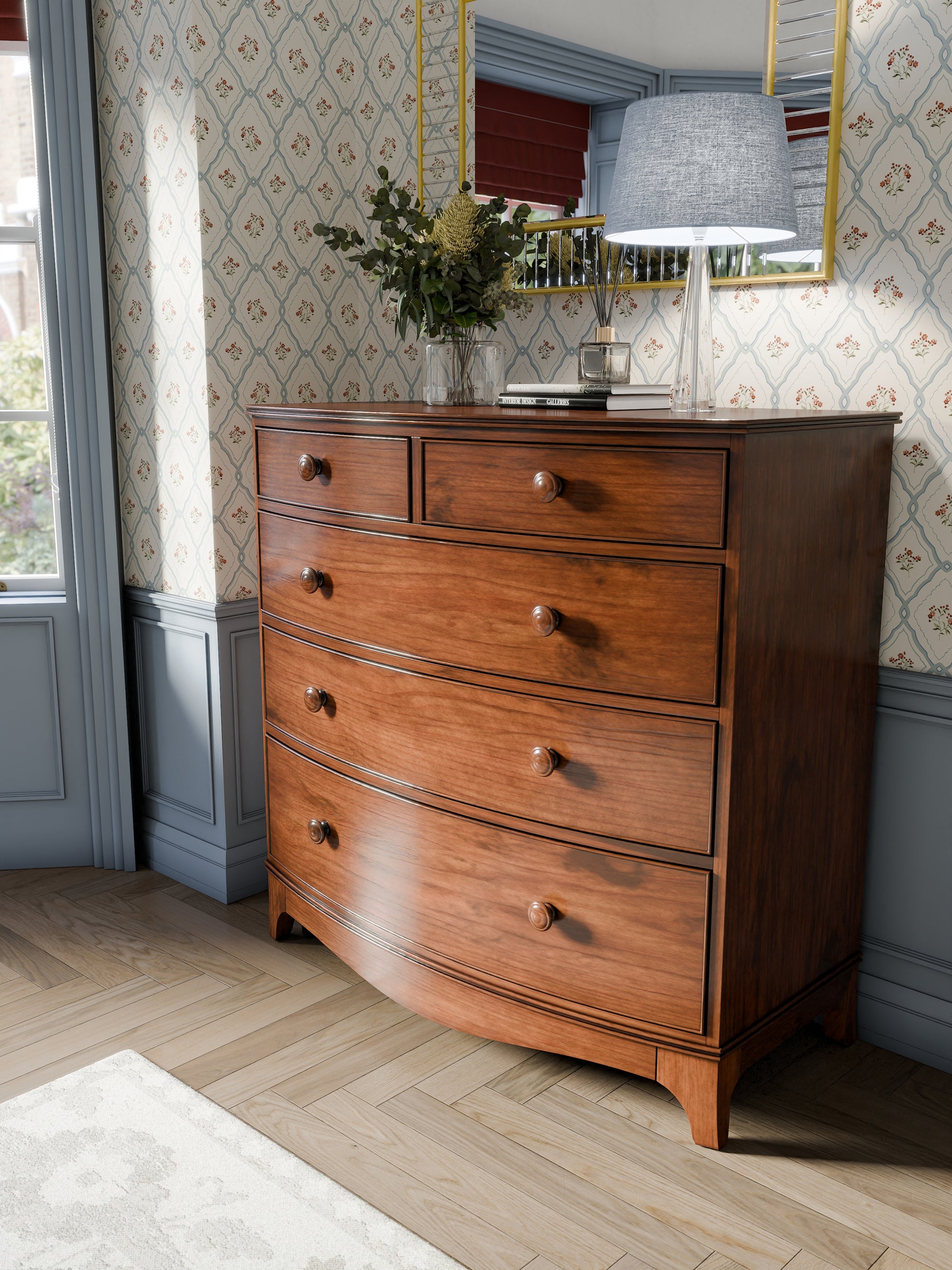 Laura Ashley Broughton Dark 2+3 Drawer Chest - 3506324 - White Bear Furnishings