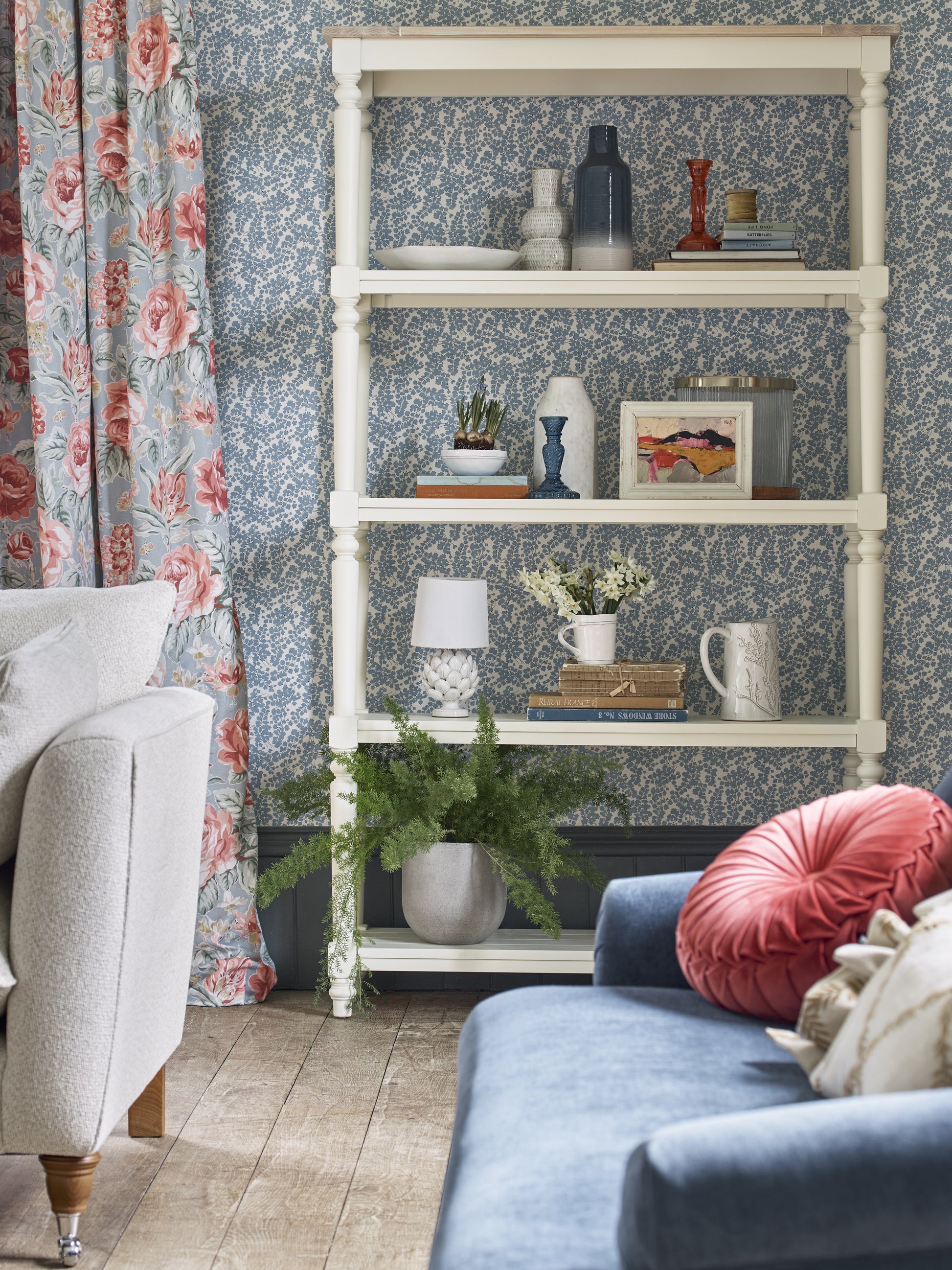 Laura Ashley Dorset Open Bookcase in White	- 3746706 - White Bear Furnishings