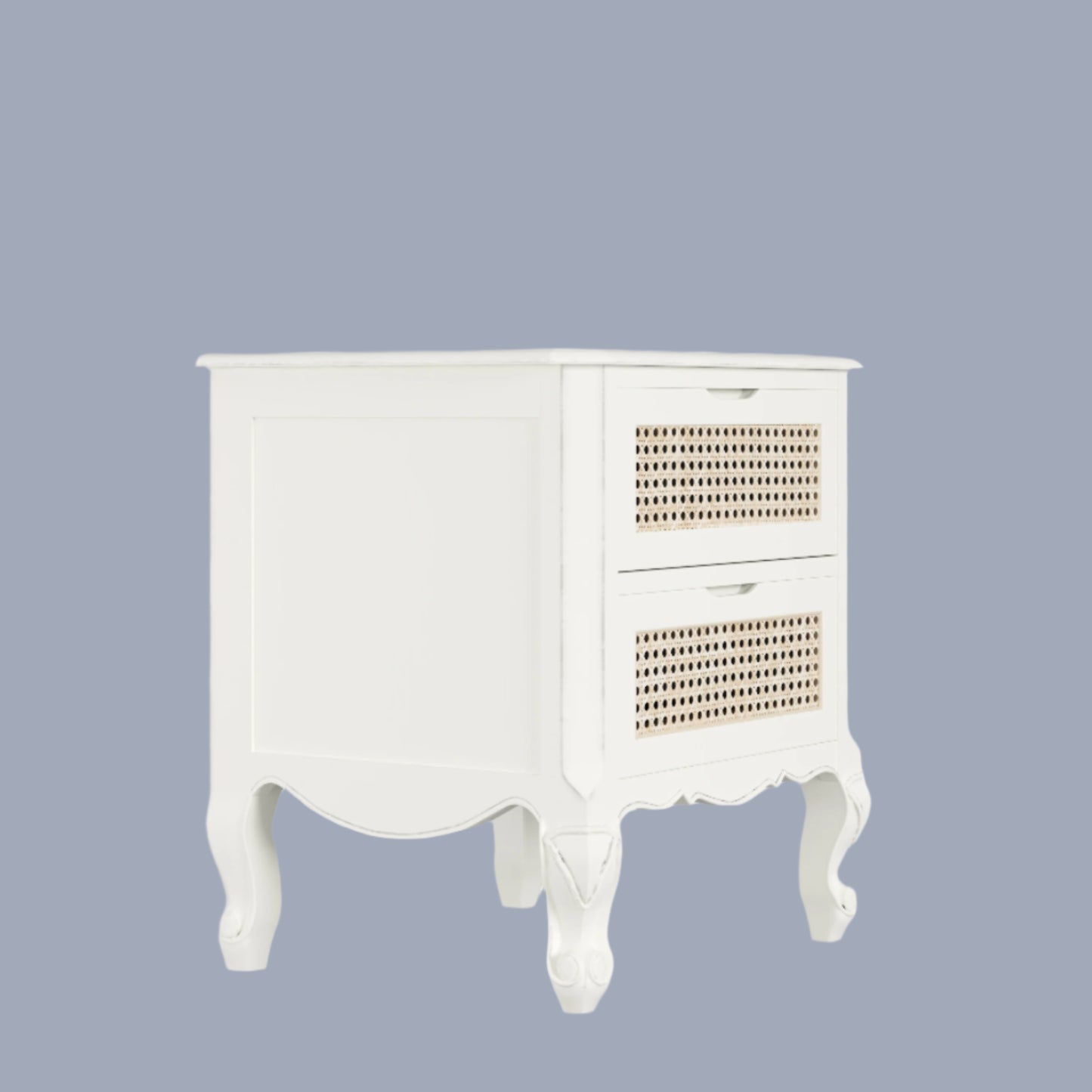 Laura Ashley Montpellier 2 Drawer Bedside Chest in Black, Walnut or Ivory