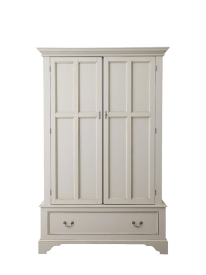 Laura Ashley Dove Grey  2 Door 1 Drawer Wardrobe - 3575329 - White Bear Furnishings