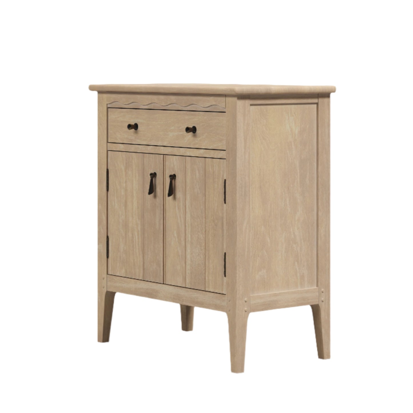 Calford Washed Oak 2 Drawer 1 Door Cabinet	- 3271003