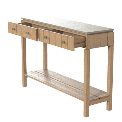 Laura Ashley Braystone Washed Oak 2 Drawer Console Table - 3251006